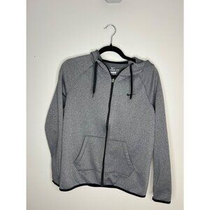 Nike Therma-Fit Women's grey full zip hooded jacket heather grey with pockets